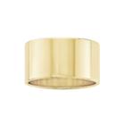 Mens 10k Yellow Gold Lightweight Flat 12mm Wedding Band