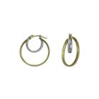 14k Gold Two-tone Nested Hoop Earrings