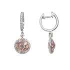 2 Ct. T.w. Genuine Pink Diamond Drop Earrings