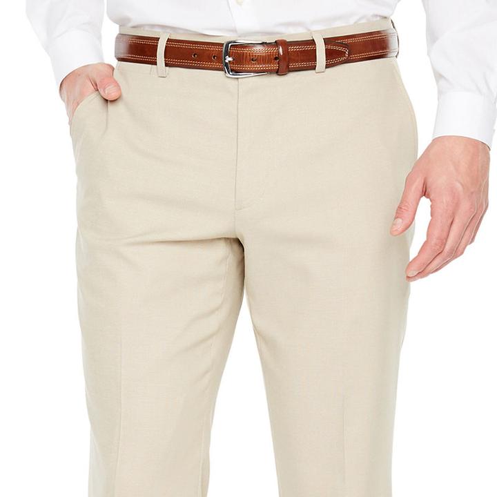 Jf J.ferrar Tan Stretch Suit Pant Stretch Super Slim Fit Suit Pants