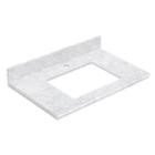 American Imaginations Shaker Rectangle Countertopsingle Hole Center Faucet Quartz Top
