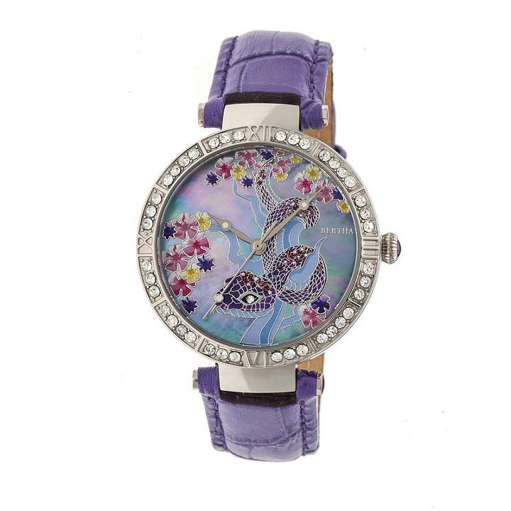 Bertha Unisex Purple Strap Watch-bthbr7402