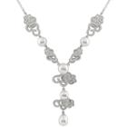 Womens White Cultured Freshwater Pearls Statement Necklace