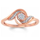 Womens Diamond Accent Genuine Round White Diamond 10k Gold Promise Ring