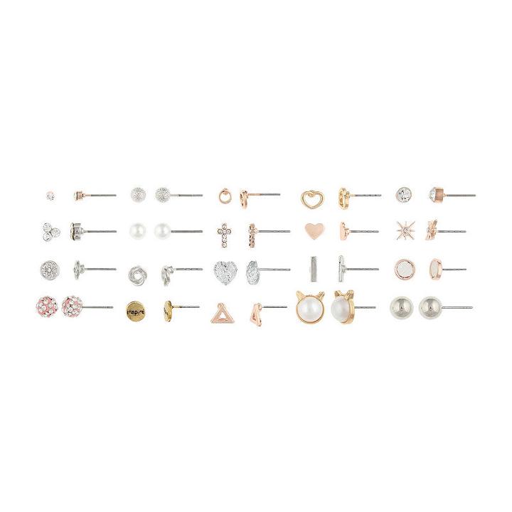 Decree Clear 11.1mm Stud Earrings