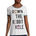 Disney Short-sleeve Alice In Wonderland Ringer Tee