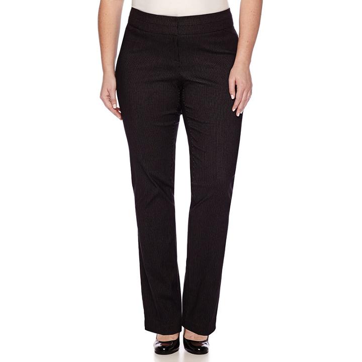 Heart & Soul Double Waist Pinstripe Pants - Juniors Plus