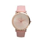 Olivia Pratt Womens Rhinestone Accent Elephant Dial Pink Rose Leather Watch 26411pink Rose