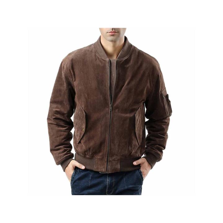 Ma-1 Suede Bomber Jacket