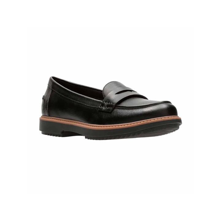 Clarks Raise Eletta Leather Womens Moccasins