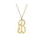 Personalized Diamond-cut Initial Necklace
