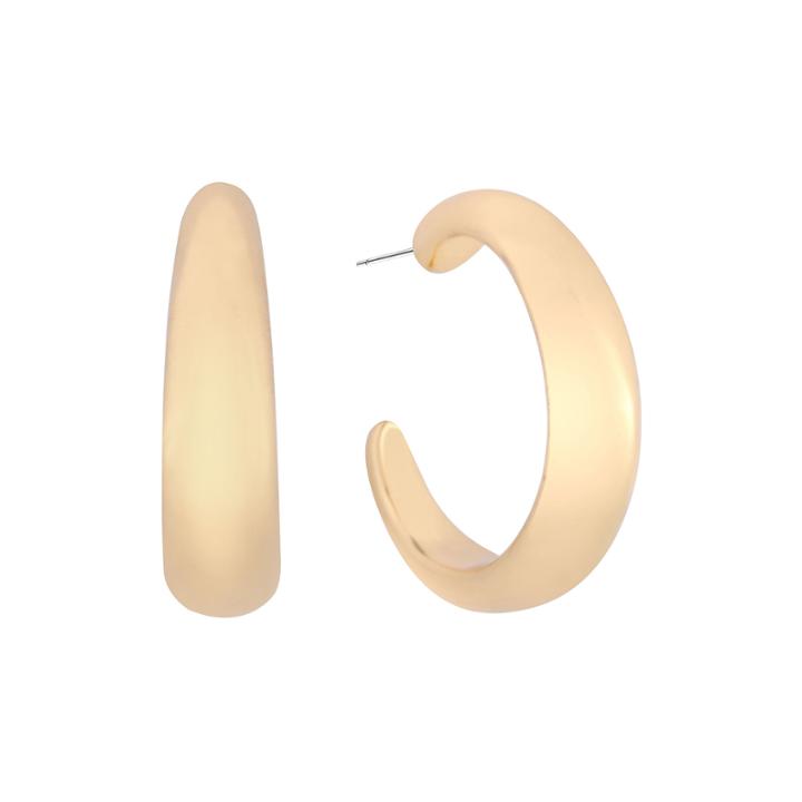 Gloria Vanderbilt Gold-tone C-hoop Earrings