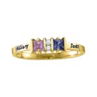Womens Simulated Multi Color Stone 14k Gold Cocktail Ring