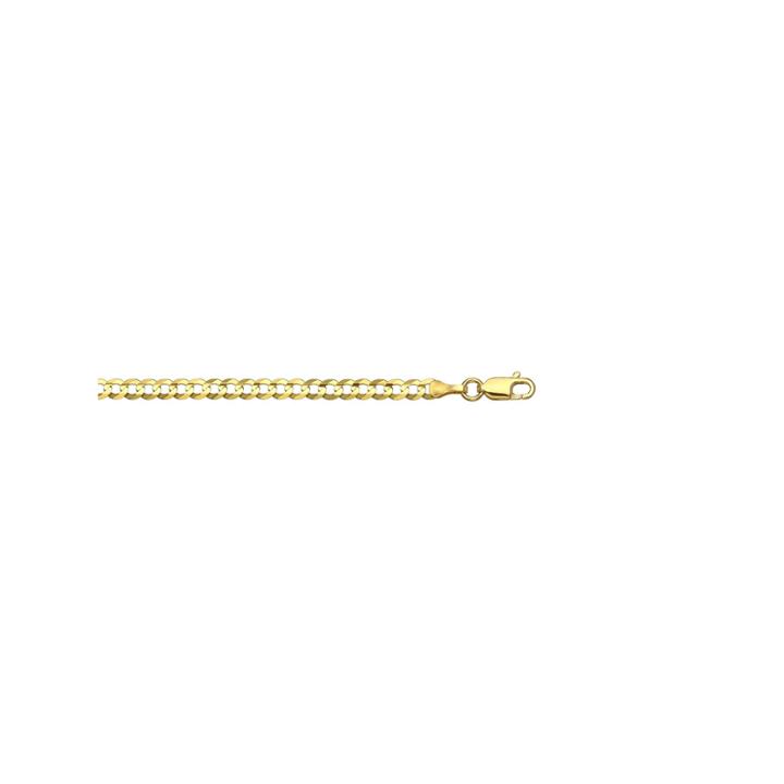 14k Yellow Gold 3.6 Mm Curb Necklace 20