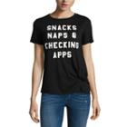Short Sleeve Snack Knot Graphic T-shirt- Juniors