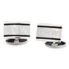 Personalized Brushed Stainless Steel Cuff Links