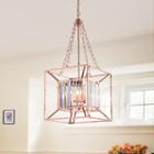 Judoc 4-light 16-inch Square Rose Gold Pendant