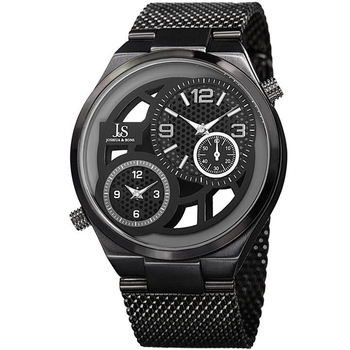 Joshua & Sons Mens Black Strap Watch-j-111bk