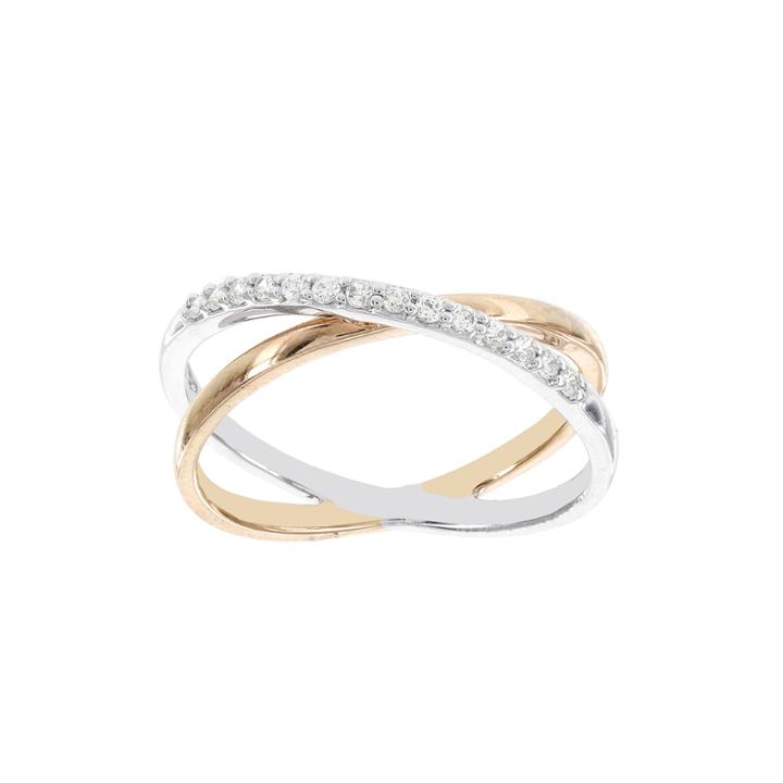 Womens 1/7 Ct. T.w. White Diamond 14k Gold Cocktail Ring