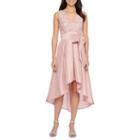 Jessica Howard Sleeveless Belted High Low Dress