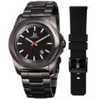 Joshua & Sons Mens Black Strap Watch-j-108bk-bx