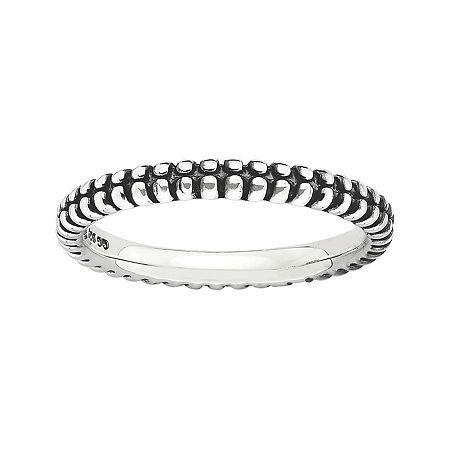 Personally Stackable Antiqued Sterling Silver Ring