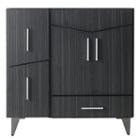 35-in. W 18-in. D Modern Plywood-melamine Vanity Base Set Only In Dawn Grey