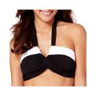 Liz Claiborne Colorblock Molded Bandeau Swim Top