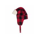 Levi's Black And Red Buffalo Check Trapper Hat
