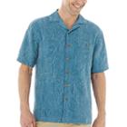 Island Shores&trade; Short-sleeve Silk Jacquard Shirt