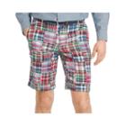 Izod Madras Flat-front Shorts