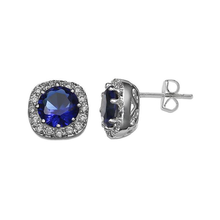 Sparkle Allure&trade; Blue Cubic Zirconia Stud Earrings
