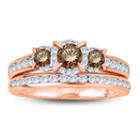 Womens 1 Ct. T.w. Genuine Diamond Multi Color Bridal Set