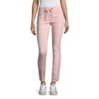 Black Daisy Drawstring Pants - Juniors