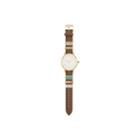 Decree Stackable Charms Womens Brown Strap Watch-pts2802gdbr