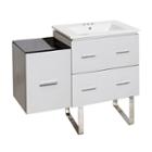 37.75-in. W Floor Mount White Vanity Set For 3h4-in. Drilling