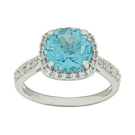 Blue Topaz & White Sapphire Ring