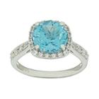 Blue Topaz & White Sapphire Ring