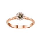 Womens 1/4 Ct. T.w. White Diamond 14k Gold Halo Ring