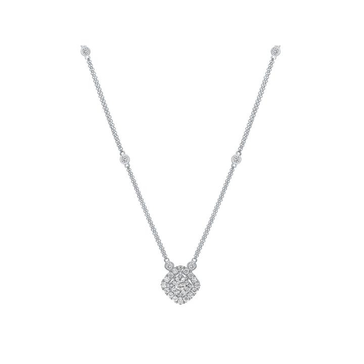 Womens 1 Ct. T.w. White Diamond 14k Gold Pendant Necklace