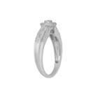 Womens 1/4 Ct. T.w. Genuine Baguette White Diamond Sterling Silver Promise Ring