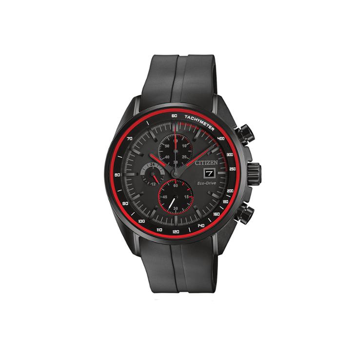 Drive From Citizen Eco-drive Htm Mens Black Silicone Strap Chronograph Watch Ca0595-11f