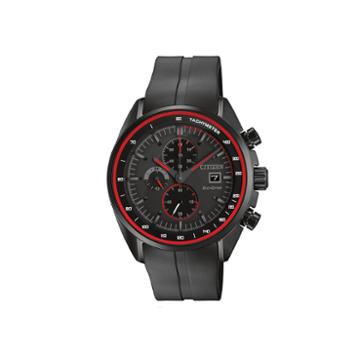 Drive From Citizen Eco-drive Htm Mens Black Silicone Strap Chronograph Watch Ca0595-11f
