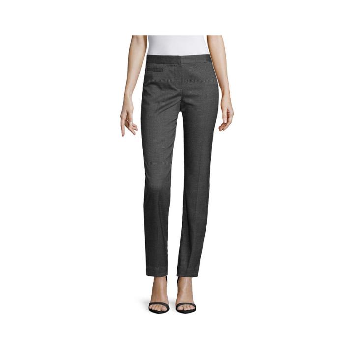 Worthington Faux Leather-trim Ankle Pants