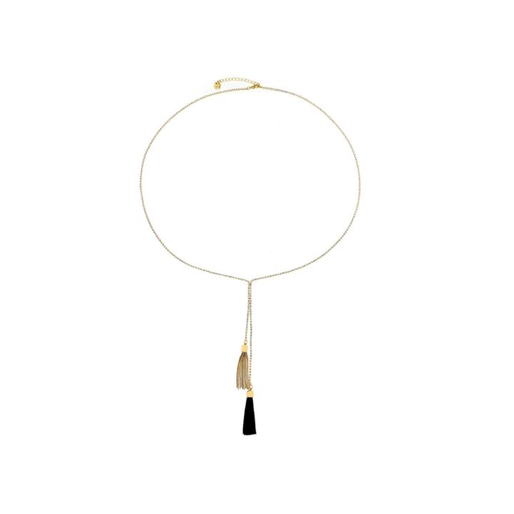 Monet Jewelry Womens Fabrictssl Cryblkgld