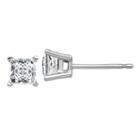 3/4 Ct. T.w. White Moissanite 4mm Square Stud Earrings