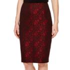 Black Label By Evan-picone Jacquard Pencil Skirt