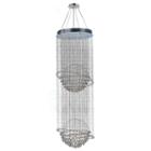 Saturn Collection 8 Light 2-tier Chrome Finish Andclear Crystal Galaxy Chandelier