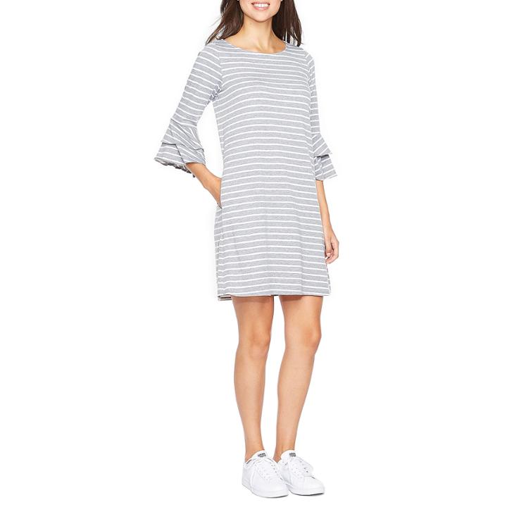 Alyx 3/4 Sleeve Stripe Shift Dress