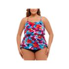 St. John's Bay Pretty Pleats Triple Tier Tankini-plus